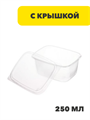 Набор контейнер 250 мл (108*82мм) с крышкой, 5 штук с ОБЕЧАЙКОЙ, n3723-gl-438-270 n3723-gl-438-270